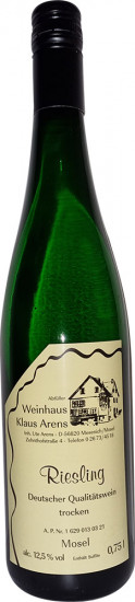 2022 Riesling- Qualitätswein trocken - Weinhaus Klaus Arens, Inh. Ute Arens