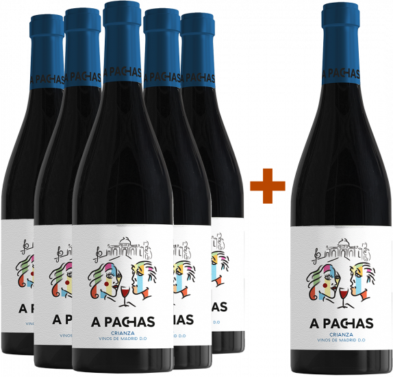 Aktionspaket 5+1 A Pachas Crianza Madrid DO - A Pachas