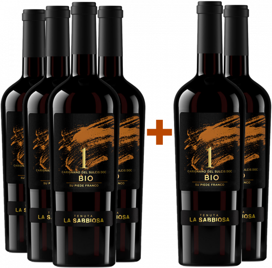 4+2 Paket Carignano del Sulcis DOC BIO Bio - Biomar Cooperativa Agricola