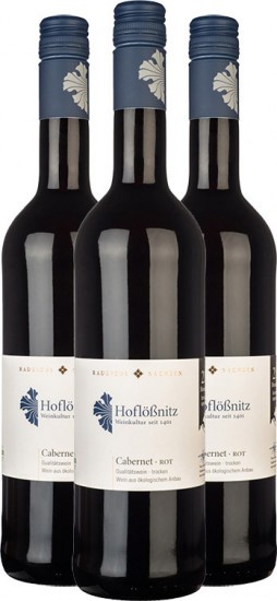 2016 Cabernet ROT 3er Holzkiste trocken BIO - Weingut Hoflößnitz