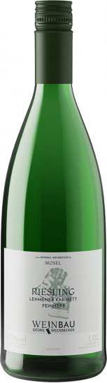 2024 Lehmener Riesling Qualitätswein feinherb 1,0 L - Weinbau Weckbecker