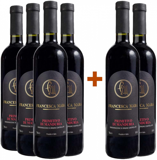 4+2 Paket Primitivo di Manduria DOC - Francesca Mara