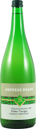2024 Obereisenheimer Höll Müller-Thurgau halbtrocken 1,0 L - Weingut Andreas Braun