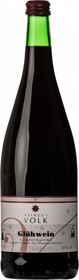 Roter Winzerglühwein mit echten Gewürzen angesetzt süß 1,0 L - Weingut Volk