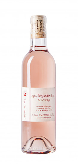 2011 Spätburgunder Rosé halbtrocken Single-Flasche 375 ml - Weingut Andreas und Heinfried Peth
