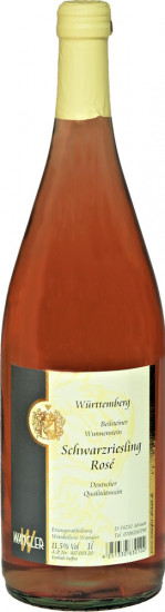 2025 Württemberg Schwarzriesling Rosé halbtrocken 1,0 L - Weinkellerei Wangler