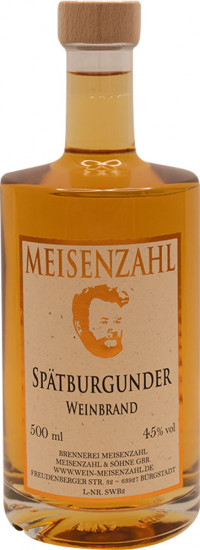 Spätburgunder Weinbrand im Holzfass gereift 0,35 L - Weingut Meisenzahl