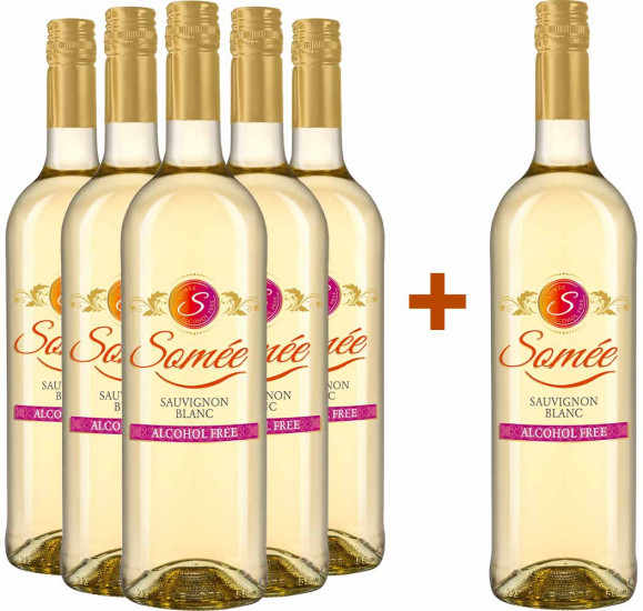 5+1 Paket Sauvignon Blanc trocken Alkoholfrei - Somée