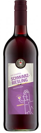 2022 VIER SCHOPPEN Schwarzriesling Qualitätswein halbtrocken 1,0 L - Winzergemeinschaft Franken eG