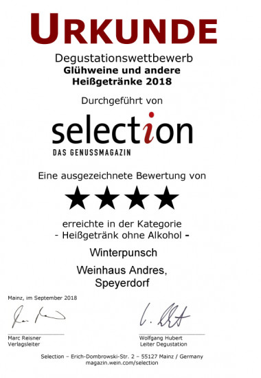 Winterpunsch alkoholfrei 1,0 L - Andres am Lilienthal