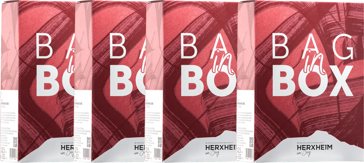 4er Paket Rotweincuvée Bag-in-Box - Winzergenossenschaft Herxheim am Berg