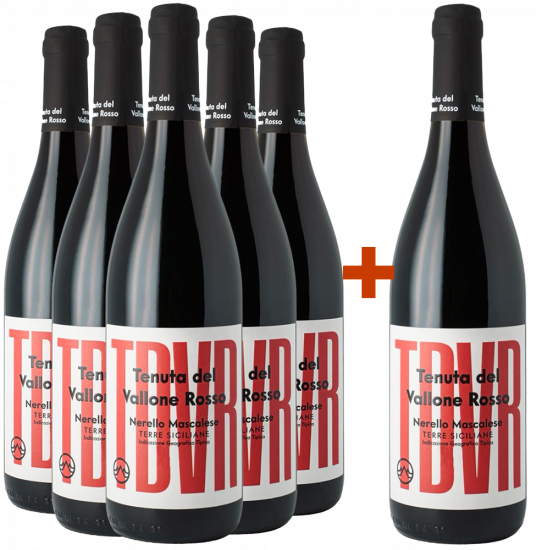 5+1 Paket TDVR Nerello Mascalese Terre Siciliane IGP 2022 - Tenuta del Vallone Rosso