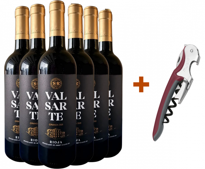 Pack descuento Valsarte Crianza Rioja DOCa (+ regalo sacacorchos) - Bodega Solana de Ramirez Ruiz