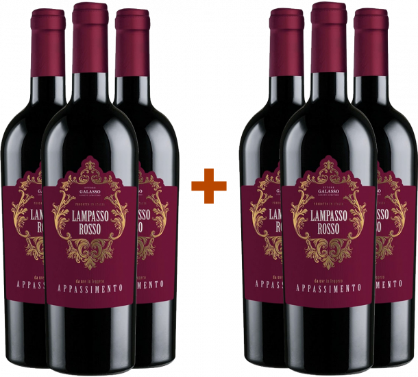 3+3 Paket Lampasso Rosso Montepulciano - Ettore Galasso