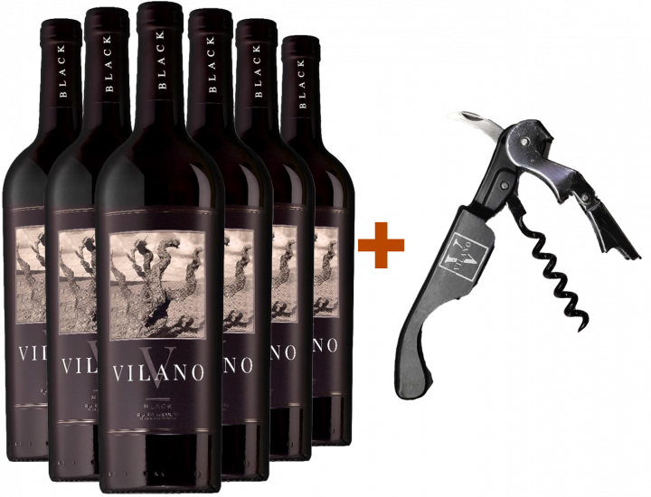 Aktionspaket Black Ribera del Duero DO + Korkenzieher - Bodegas Vilano