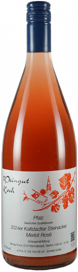 2025 Steinacker Merlot Rose lieblich 1,0 L - Weingut Koch