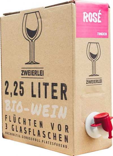 2023 Spätburgunder Rosé Bag-in-Box (BiB) trocken Bio 2,25 L - Zweierlei Wein