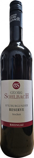 2021 Spätburgunder Reserve trocken - Weingut Georg Sohlbach
