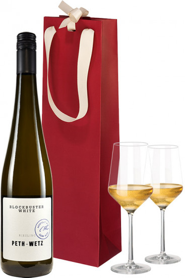 Blockbuster White Riesling- Geschenk- Paket inkl. Zwiesel Gläser