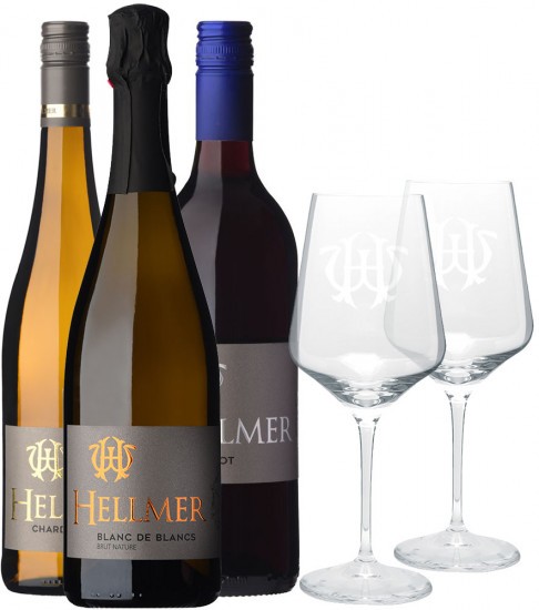 Hellmer Weihnachtspaket + 2 Gläser - Weingut Hellmer