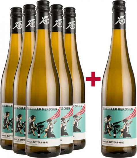 5+1 Paket Briedeler Herzchen Riesling - Weingut C.A. Immich-Batterieberg