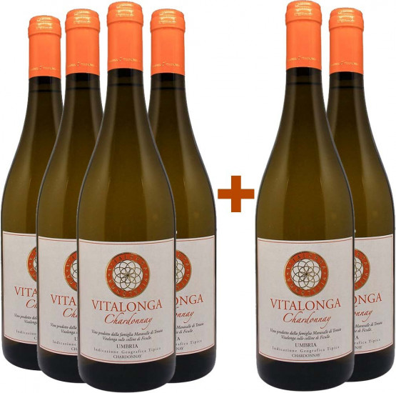 4+2 Paket VitaIonga Chardonnay Umbria IGP - Casale dello Sparviero – Tenuta Vitalonga