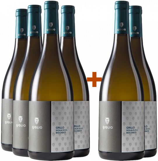 4+2 Paket GIglio Grillo Sicilia DOC BIO Bio - Giglio
