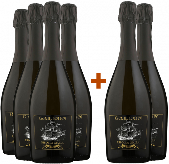 4+2 Paket Ribolla Gialla Spumante Galeon - Ascevi Luwa