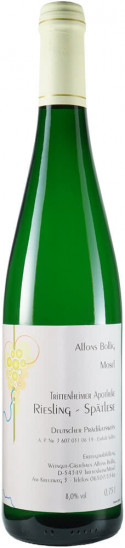 2018 Trittenheimer Apotheke Riesling Spätlese lieblich - Alfons Bollig