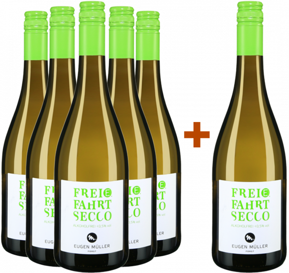 5+1 Paket Freie Fahrt Secco Alkoholfrei - Weingut Eugen Müller