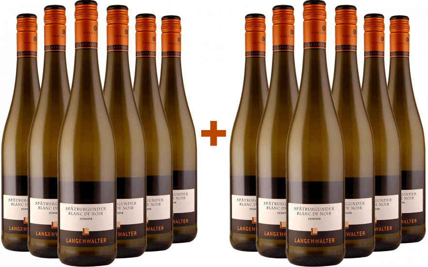 6+6 Paket Spätburgunder Blanc de Noir feinherb - Weingut Langenwalter