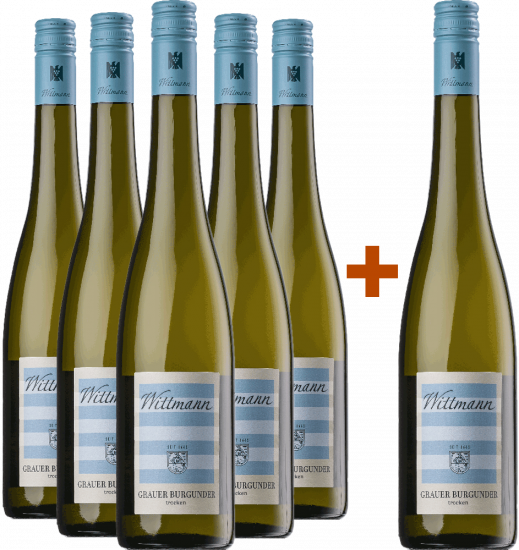 5+1 Paket Grauer Burgunder trocken BIO Bio - Weingut Wittmann