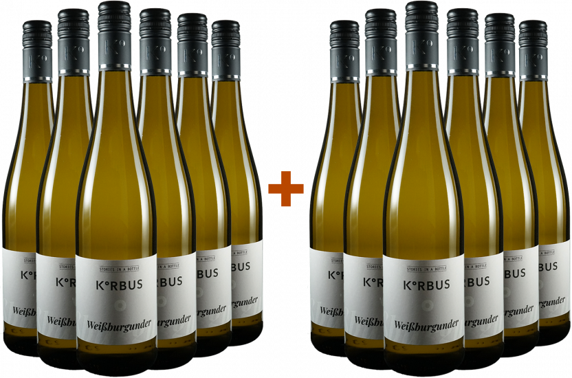 6+6 Paket Weißburgunder trocken - Korbus Wine