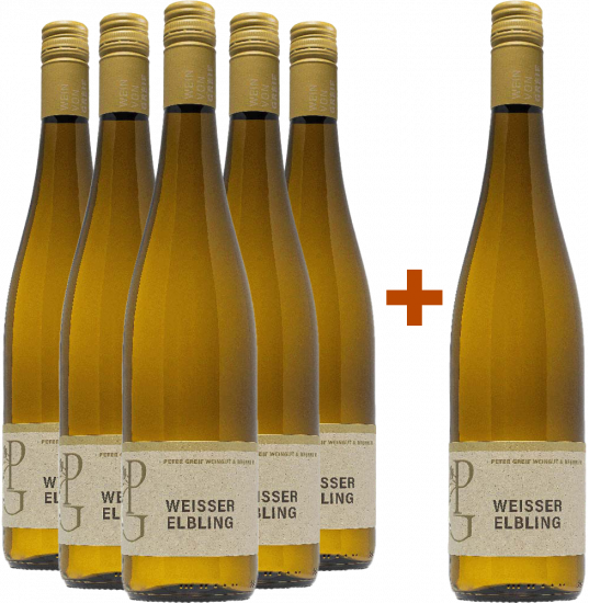5+1 Paket Weißer Elbling trocken - Weingut Peter Greif
