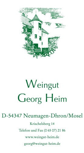 2021 Dhroner Hofberger Kabinett Riesling lieblich - Weingut Georg Heim