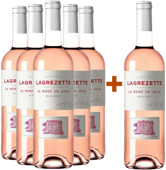 5+1 Paket Le Rosé de Julie - Château de Lagrézette