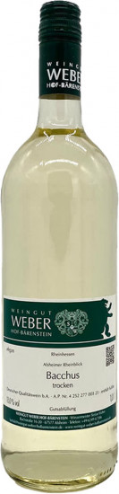 2022 Alsheimer Rheinblick Bacchus trocken 1,0 L - Weingut Weber Hof-Bärenstein