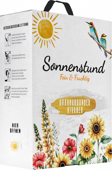 2025 Sonnenstund Grauburgunder & Rivaner, Bag-in-Box, fein & fruchtig, halbtrocken 3,0 L - Oberrotweiler Winzerverein