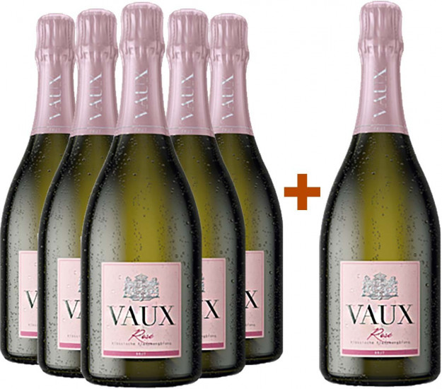 5+1 Paket VAUX Rosé Sekt brut - Sektmanufaktur Schloss Vaux