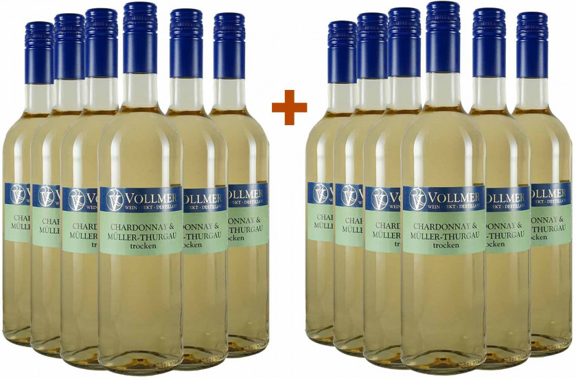 6+6 Paket Chardonnay & Müller-Thurgau trocken - Weingut Roland Vollmer