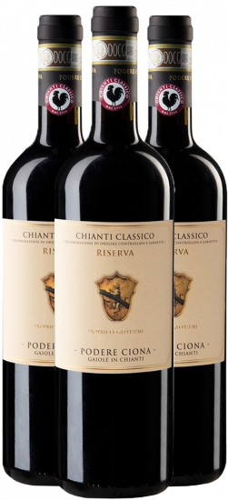 Podere Ciona Chianti Classico Riserva DOCG 2016-2017-2018 Kennenlern-Paket - Podere Ciona