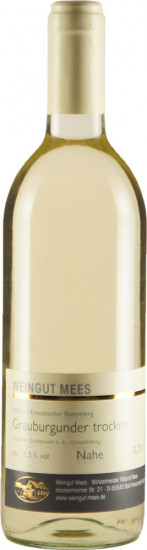 2012 Kreuznacher Rosenberg Weißer Burgunder Qualitätswein QbA trocken - Weingut Mees