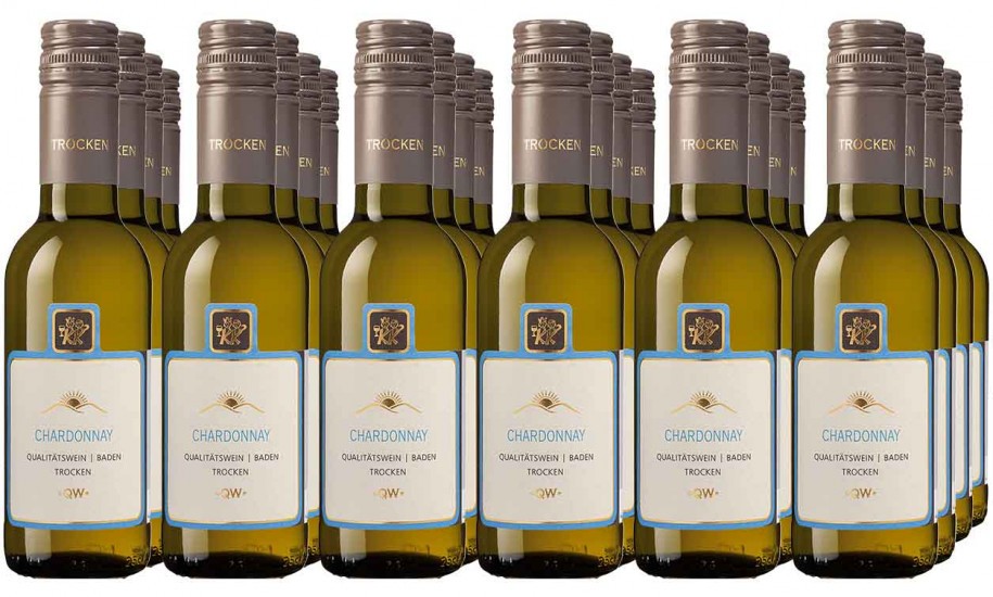 Chardonnay trocken 0,25L (24 Flaschen) - Winzergenossenschaft Königschaffhausen-Kiechlinsbergen