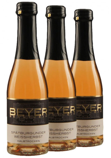 2015 3x BEYER Spätburgunder Weißherbst Jahrgangssekt halbtrocken 200ml - Weingut Johann P. Beyer