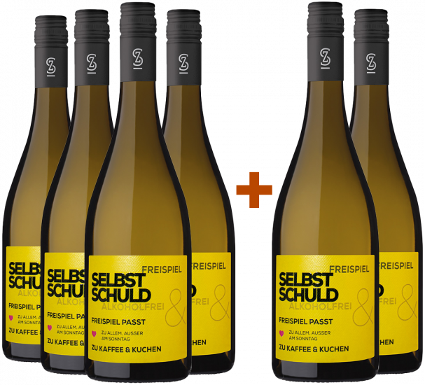 5+1 Paket FREISPIEL schäumendes Getränk aus alkoholfreiem Wein 