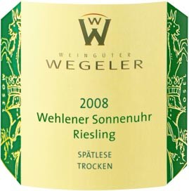 2008 Wehlener Sonnenuhr Riesling Spätlese Trocken - Weingut Wegeler