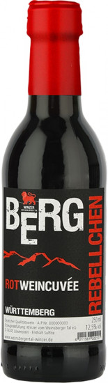 BergRebell Rotweincuvée feinherb 0,25 L - Winzer vom Weinsberger Tal
