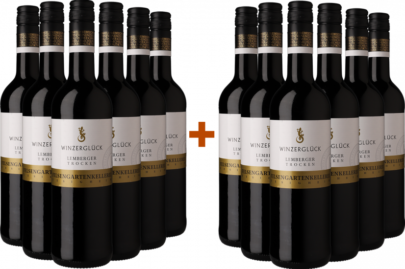 6+6 Paket Winzerglück Lemberger - Felsengartenkellerei Besigheim