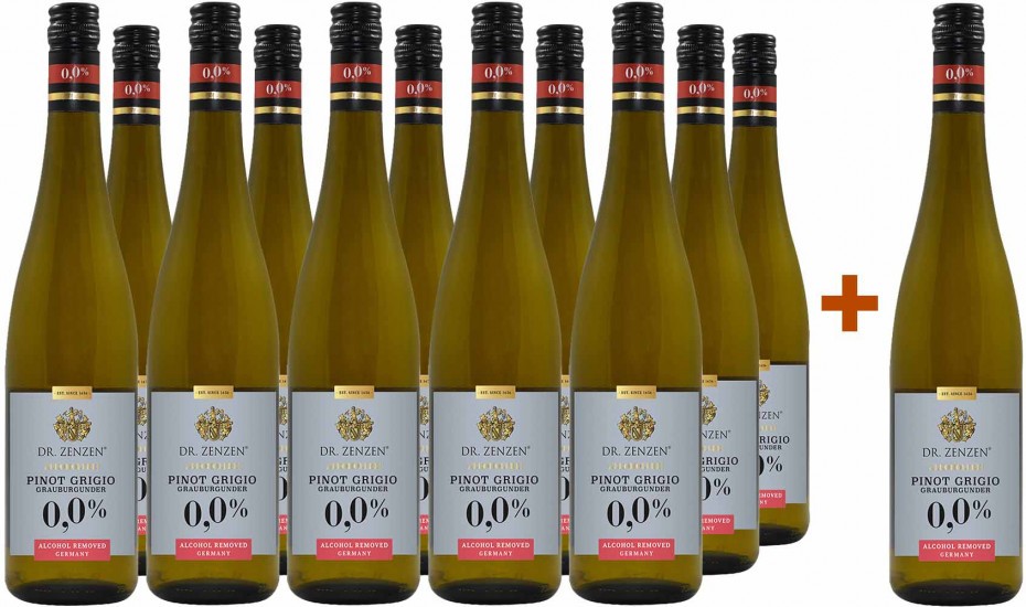 11+1 Paket Pinot Grigio feinherb alkoholfrei - Weinkellerei Einig-Zenzen