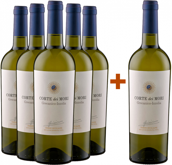 5+1 Paket Grecanico-Inzolia Terre Siciliane IGP - Corte dei Mori